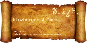 Wiszberger Ámon névjegykártya